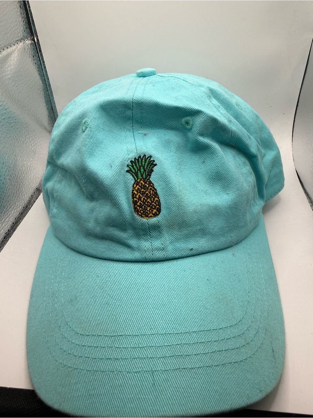 Lilly Pulitzer Turquoise Pineapple Embroidered Kids Cap